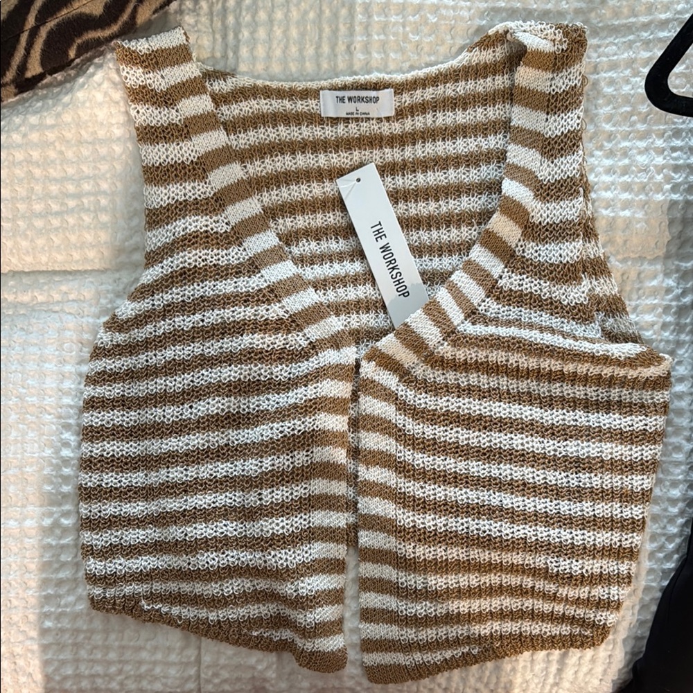 The Workshop Striped Knit Vest
